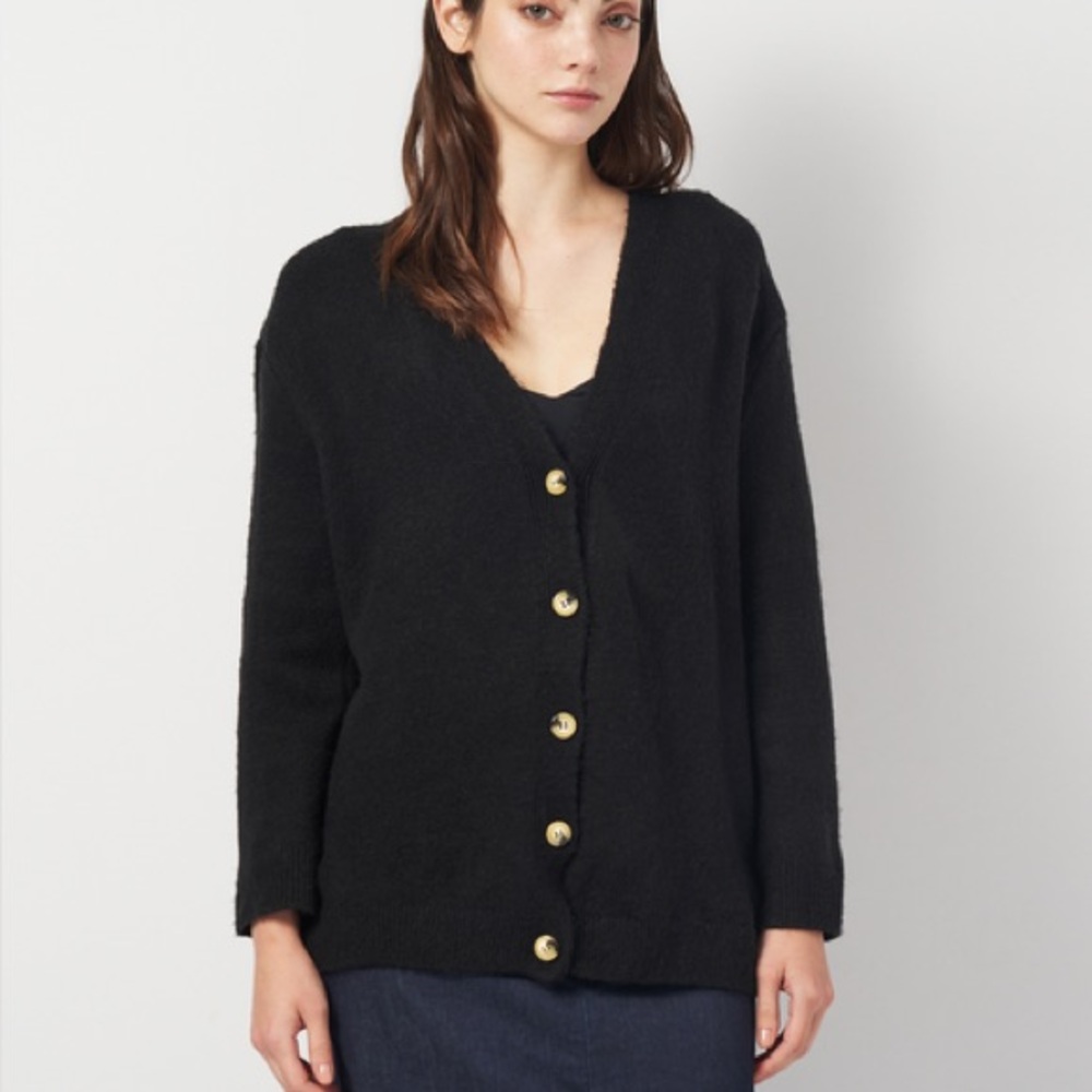 Zara black button up cardigan
